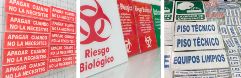 Fabricacion de señalizacion industrial riesgo biológico
