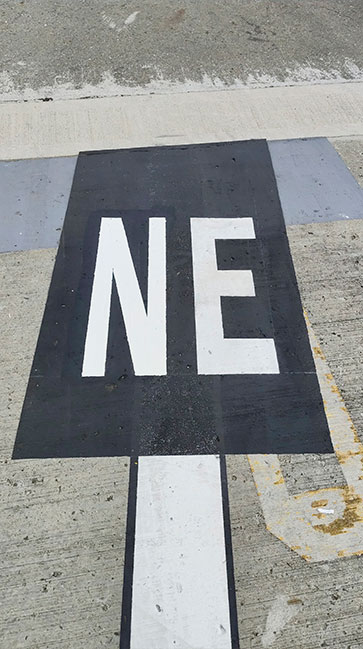 demarcación norte sur puntos cardinales en helipuertos