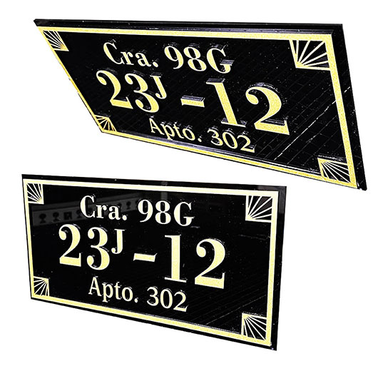 nomenclaturas acrílicas-de lujo negras