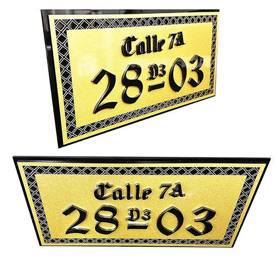 nomenclaturas doradas de lujo doradas