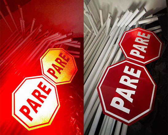 Venta de señalización de tránsito con pedestal