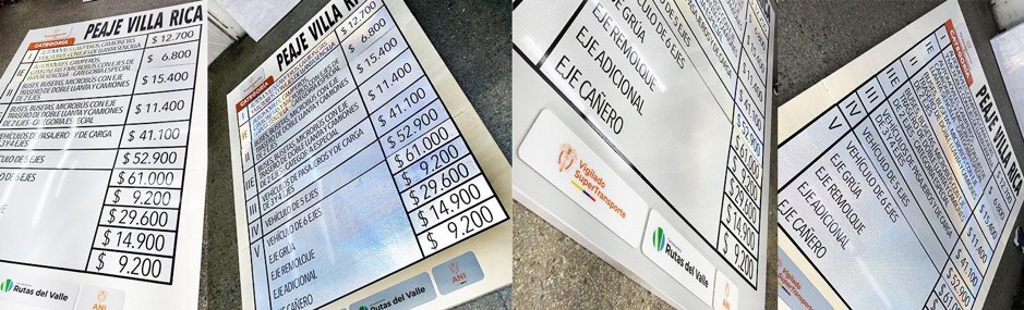 senalizacion vial reflectiva proyecto rutas del valle peajes