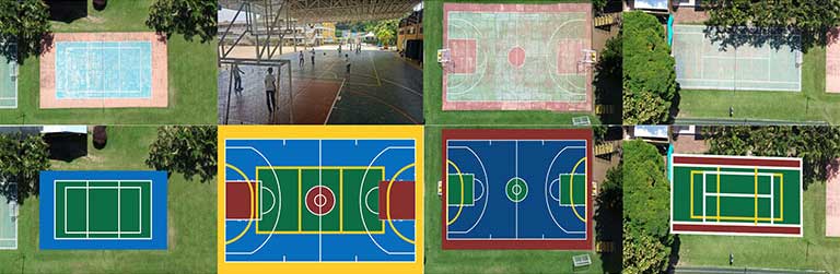servicio de demarcacion de canchas deportivas mantenimiento en Cali Colegio Bilingüe Lacordaire en Cali