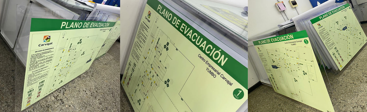 planos fotoluminiscentes rutas evacuacion